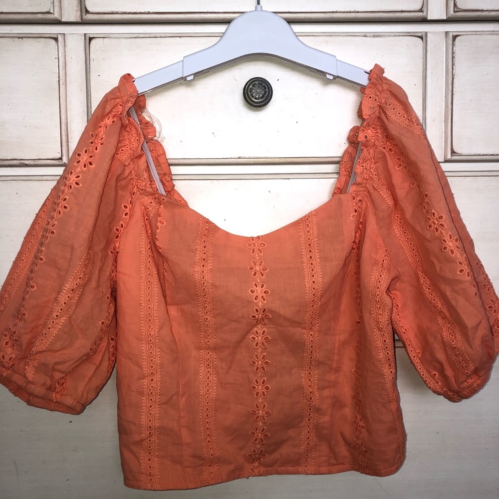 NEW- Wild Fable: Crop Top Shoulder Blouse